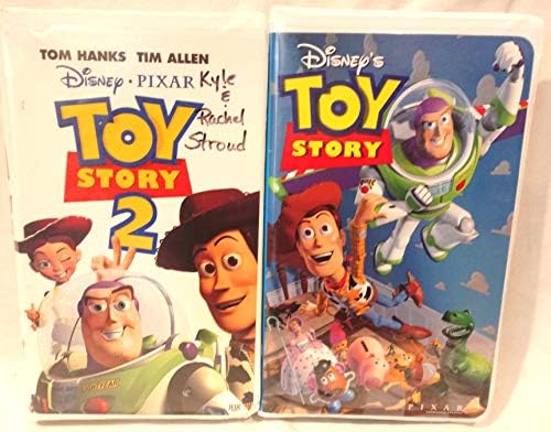 Muitas de 2 fitas infantis VHS, Toy Story VHS, Toy Story 2 VHS