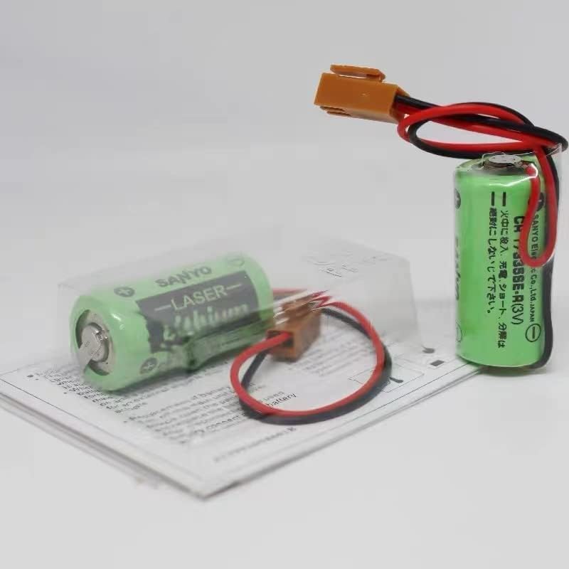 Xiaoxx 1800mAh 3V CR17335SE-R Substituição de bateria para Sanyo com plugue marrom