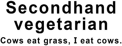 Vegetariana de segunda mão Eu como vacas de grama engraçado 6 adesivo de vinil decalque