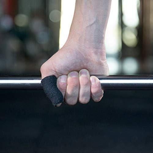 Fita de levantamento de peso Oly Grip, fita esportiva esticada para uso de pulso e manual, 6 rolos, preto