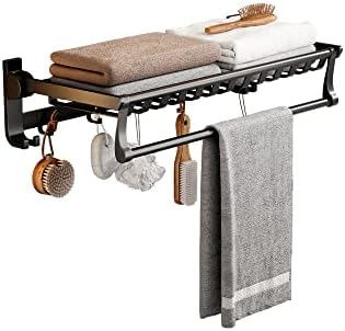 Hanrace 24 polegadas de toalha para banheiro, armazenamento de banheiro, rack de toalha sem soça, suporte de toalha