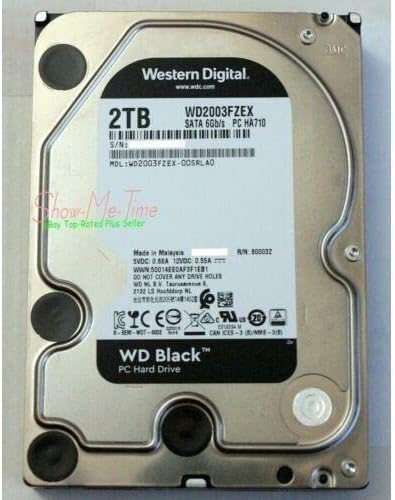 Black HDD WD2003FZEX 2TB W/ 64MB CACHE 6GB/ S 3,5
