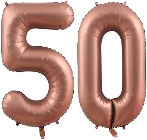 42 polegadas Brown Giant Número 50 Balões Jumbo Digital 50 FOIL Mylar Party Balloons para a 50ª festa de aniversário