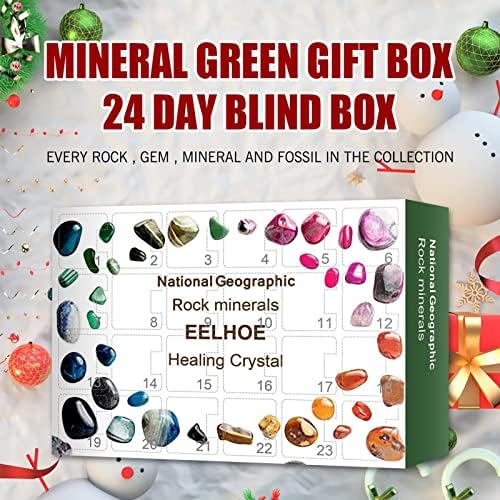Caixa de presente de minério de Natal, caixa de presente mineral de Natal Countdown Surpresa