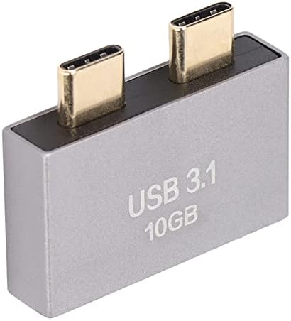 Conversor Shanrya Dual Tipo C, Habitação de alumínio multi -função Tipo Dual C para USB 3.1 Adaptador