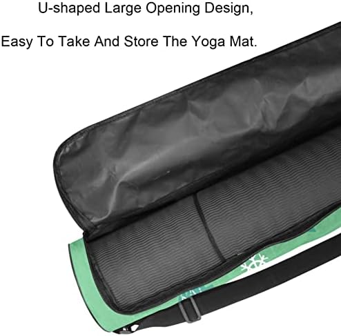 Bolsa de transportadora de tapete de ioga de flor verde com alça de ombro de ioga bolsa de ginástica bolsa