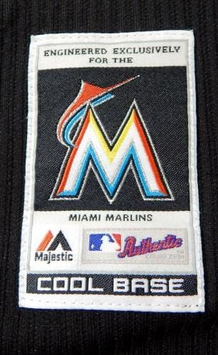 2014-16 Miami Marlins CJ Robinson 94 Game usou Black Jersey Ex ST BP 48 956 - Jogo usado MLB Jerseys