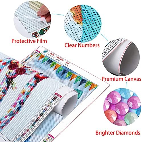 Kits de pintura de diamante para adultos, flor colorida diamante arte infantil tinta 5d iniciante