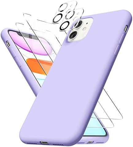 Oakxco iphone 11 capa silicone com protetor de tela, para mulheres femininas fofas de telefone protetor