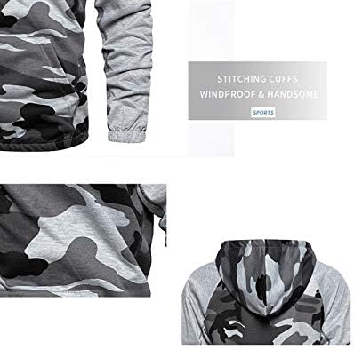 Men's Camouflage Athletic Tracksuits Casual Full Zip Runging Suits Sweat Jacket Sortpants 2 Peças
