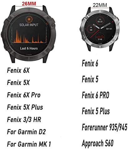 Correias de pulseira vevel para Garmin Fenix ​​5 5x mais 6 6x Pro 935 945 3HR Smart Watch Printing Sports
