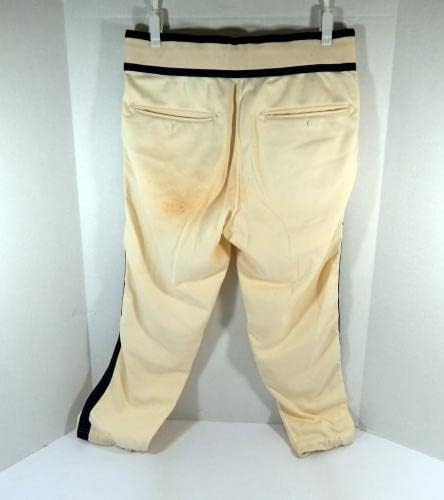 1987 Houston Astros Brian Thompson Game usou calças brancas 36 DP36439 - Game usado calças MLB usadas