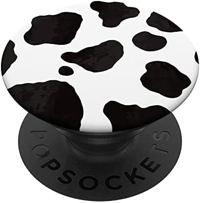 Padrão de vaca Black Popsockets Swappable PopGrip