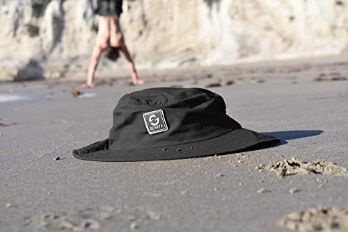 Surf Bucket Hat com tiras de queixo removível cordão de vento e retalho no pescoço para surf, SUP,