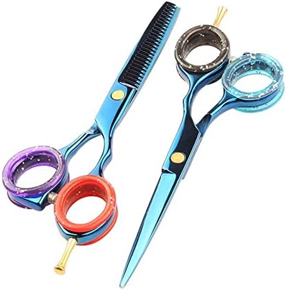 5pcs Profissional Silicone Helfing Scissors Ring Ring Pet Shears Hotorizando barbeiro adequado para