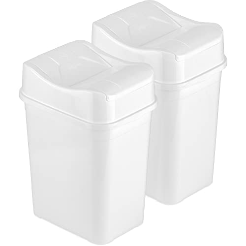 Decorrack 2,6 galões/10l lata de lixo, lata de lixo com tampa dupla, pequena cesta de lixo de plástico