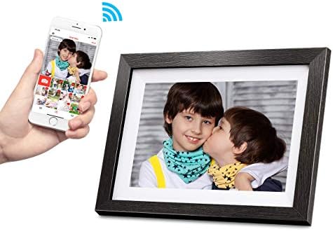 BIHIWOIA Digital Picture Frame WiFi Digital Photo Frame, tela IPS de 10,1 polegadas, armazenamento embutido de 16 GB, envie fotos e vídeos para o quadro digital via aplicativo Frame de qualquer lugar