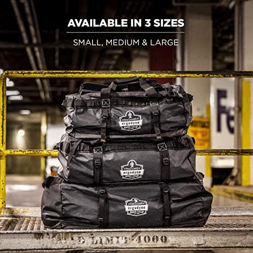 Ergodyne Arsenal 5030L Grande saco de mochila resistente à água com alcatrão com alças removíveis, preto