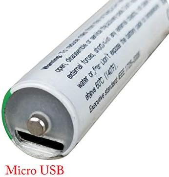 FixtUledIsplays® 4pk USB Bateria AAA Bateria AAA 500mAh Bateria de Bateria USB Recarregável 15013-SNL