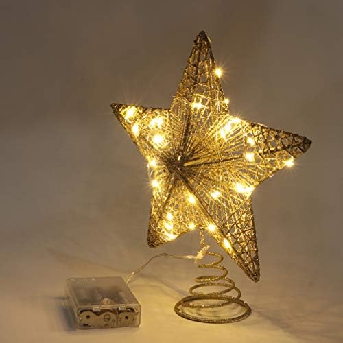 Toyvian Decoracionas Navideñas para Exteriores Estrela Estrela Treça de Natal Campo iluminado, Decoração