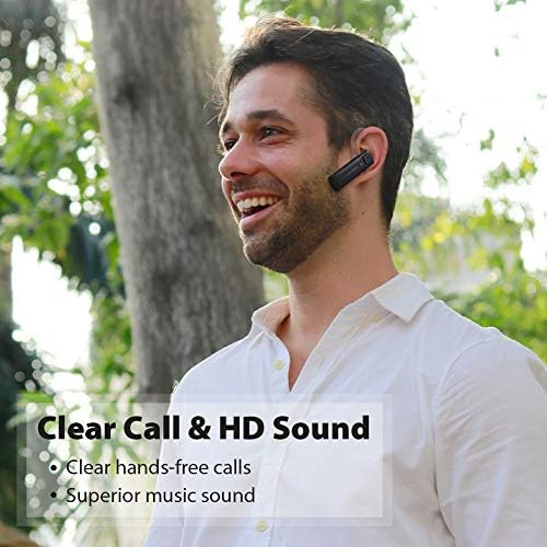 Fone de ouvido Bluetooth de Marnana com controle de comando de voz, fone de ouvido Bluetooth com microfone