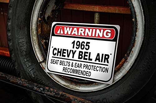 1965 65 Chevy Bel Belra do Seatamento de Air Recomendou placar rápido, sinal de garagem de metal,