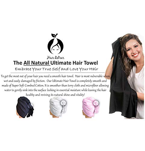 REPEAÇÃO DE CABELO Ultimate Toalha de cabelo curto - Produto de algodão premium anti -frizz - Aprimore o cabelo