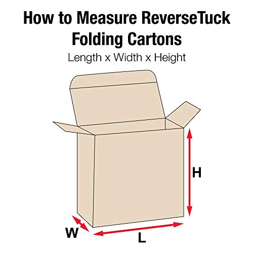 Aviditi RTC39 Reverse Tuck dobring Cartons, 4 1/4 x 1 1/4 x 4 1/4 , Kraft