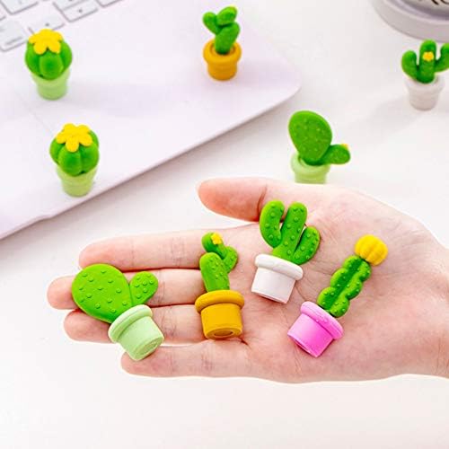 Alipis Eraser Borracha Borracha Plantas em vasos Miniaturas Miniature Miniature Borracha 3D Borton