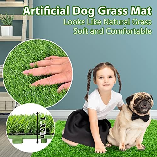 Tfwadmx Grass Pad para cães Cão de grama artificial de grama falsa grama de grama de grama de 4 pacotes