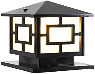 Pós-líder de artesanato LED Post Outdoor, tradicional quadrado solar post lâmpada vintage rua luz 1 de cabeça