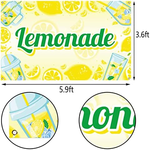 VOHADO Lemonada Limonada Lemonada Stand Decorações de verão Com tema de limão de limão de noiva