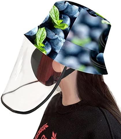 Chapéu de proteção para adultos com escudo facial, chapéu de pescador anti -Sun Cap, padrão geométrico de desenho