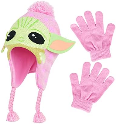 Conceito One Boys Star Wars The Mandalorian Grogu Kids Beanie Bap and Glove Set, The Child Winter Hat