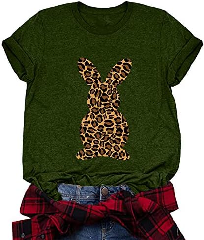 Camiseta de leopardo de leopardo feminino Tees gráficos solteiros casuais camisetas de manga curta