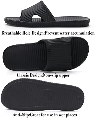 Sapatos de chuveiro Treemall Secas rápidas de chinelos de banheiro que não deslizam, sandálias de chuveiro