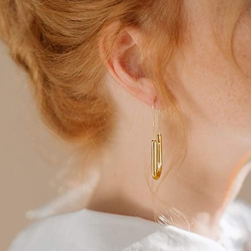 Brincos de pino Hoop: Minimalista Hipoalergênico Gold Moda Jóias da moda para mulheres meninas