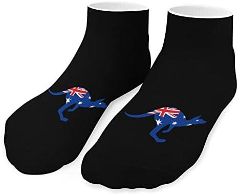 Australia Flag Kangaroo Funny Running Ankle Socks Athletic ONS-SHOW SOCKS CUSHIONED PARA MAN MULHER