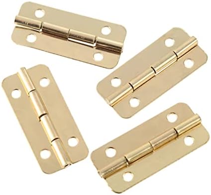 XDCHLK 10pcs 37x17mm Móveis de ouro da porta de porta para joias de bilheteria Caso de madeira Caixa
