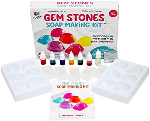 Gem Stones Soap Making Kit, Great DIY Craft Project, Gift & STEM Science Experiment para crianças