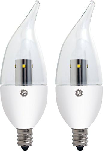 Iluminação GE 22997 LED de 3,5 watts de 170 lumen lâmpada de ponta com base de candelabros, branco claro,