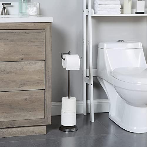 SunNypoint Bathroom Banheiro Gratuito em pé de papel higiênico Papel Roll Stand com função de reserva