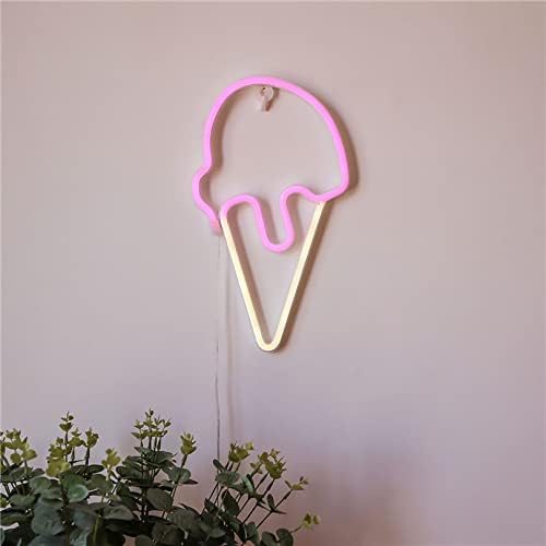 Myaou Ice Cream LED Bulbos de néon Luz de sinal de néon para o quarto da festa da festa da parede de decoração da