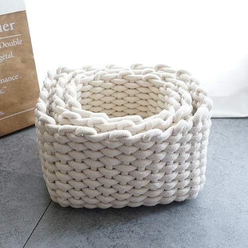 ANNCUS simples cesta de armazenamento palha tecido nórdico nórdico Cesto de corda de algodão cesta de armazenamento