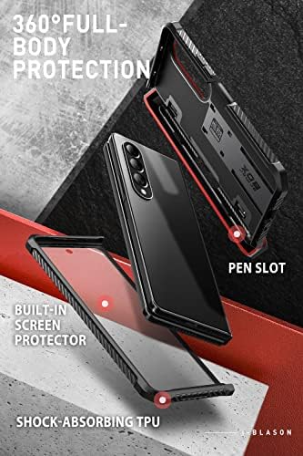 I-BLASON Armorbox projetado para Samsung Galaxy Z Fold 4 Case com Holder & Kickstand, Caixa de para-choque