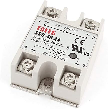 X-Dree Saída AC 24V-380V 40A Controlador de temperatura PID Relé de estado sólido (Relè A Stato Solido con