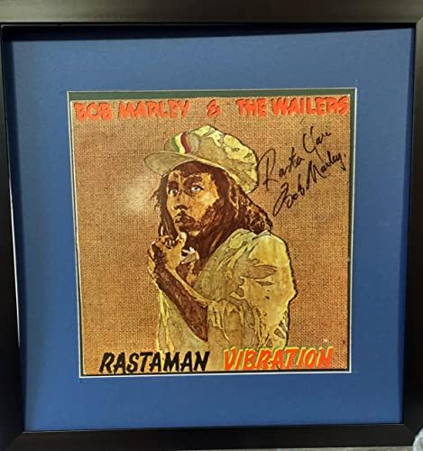 Capa de álbum autografada de Bob Marley