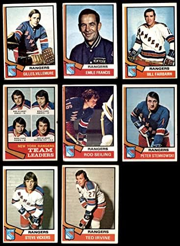 1974-75 Topps New York Rangers perto da equipe definida New York Rangers - Hockey GD+ Rangers - Hóquei