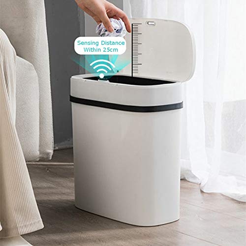 Zhaoleei sensor inteligente lixo pode tocar higiene tampa automática costura estreita lixo lixo