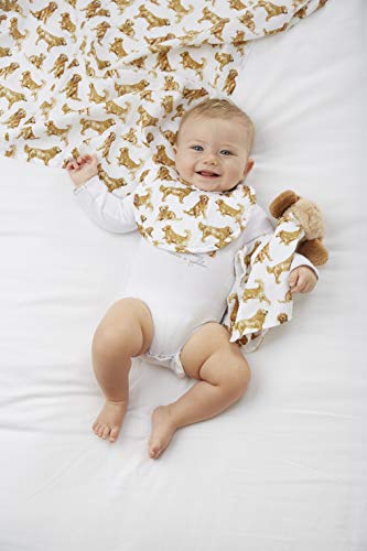 Prie de picada de lama Prinha de bebê Crawler Bib Gift, Golden Retriever, 0-6 mês
